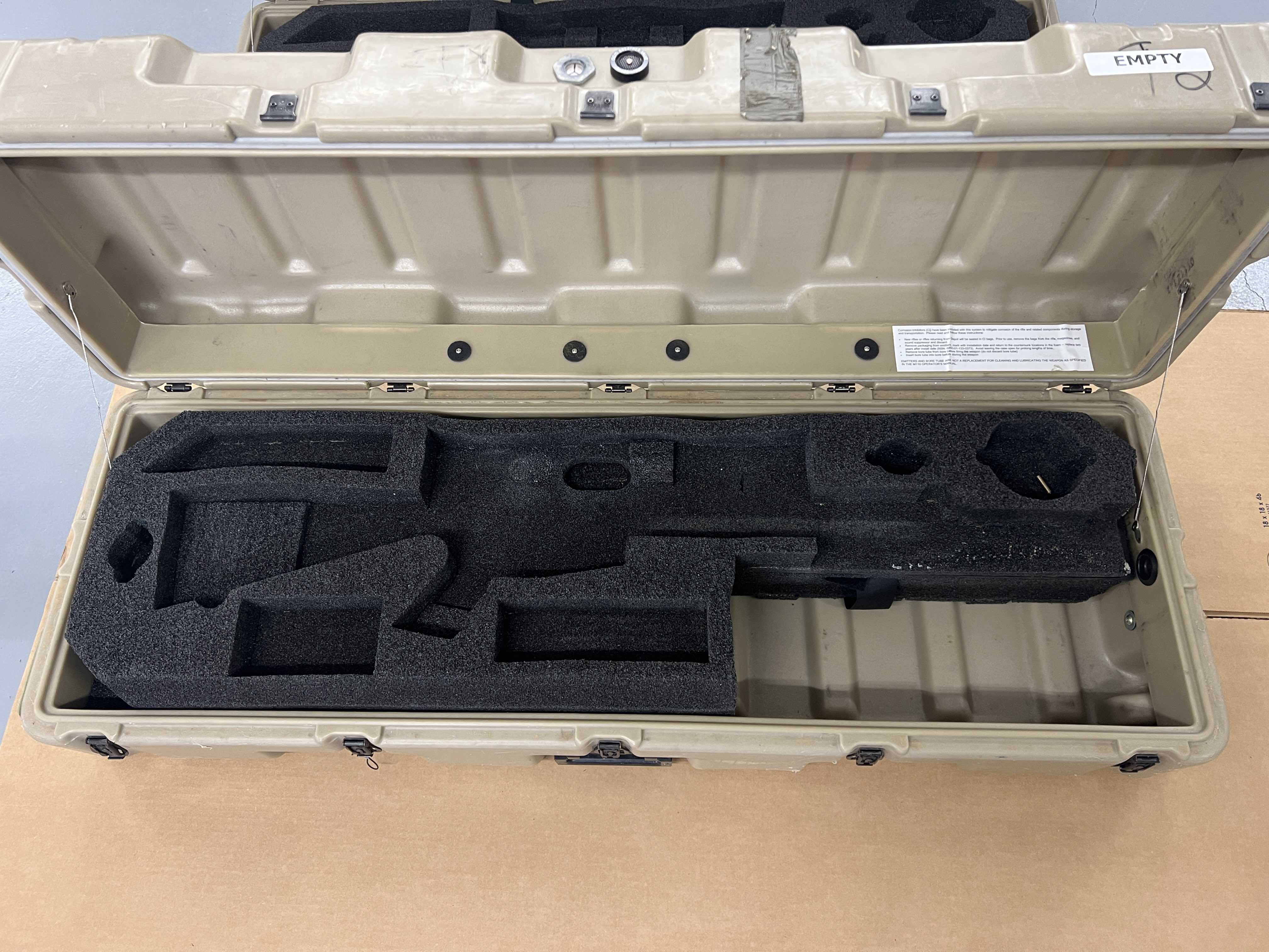 M110 Deployment Case Fair Condition Foam + M110 Manual - NO SCOPE CASE