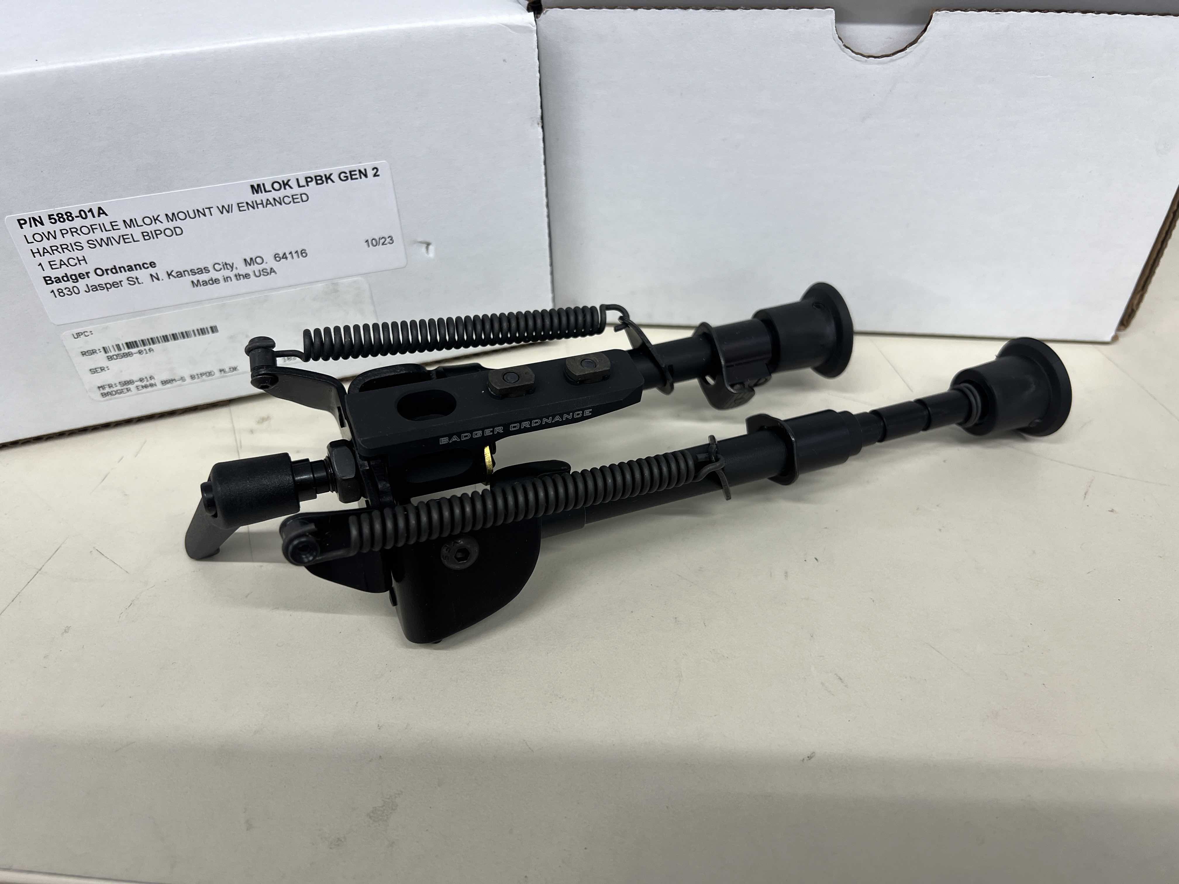 BADGER ENHANCED BRM-S BIPOD MLOK and HARRIS BIPOD