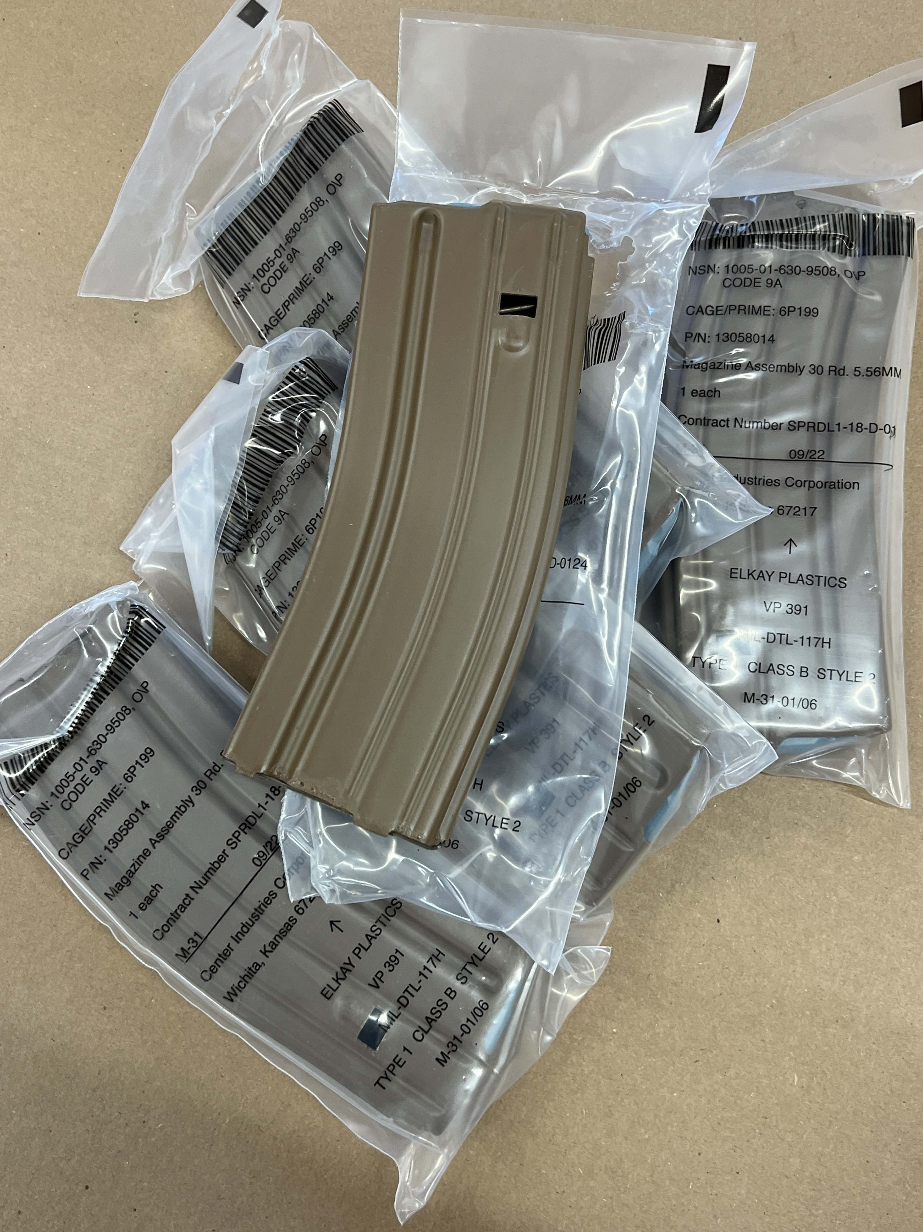 USGI M4/M16 30-round EPM Aluminum Magazine Brown(5) pack