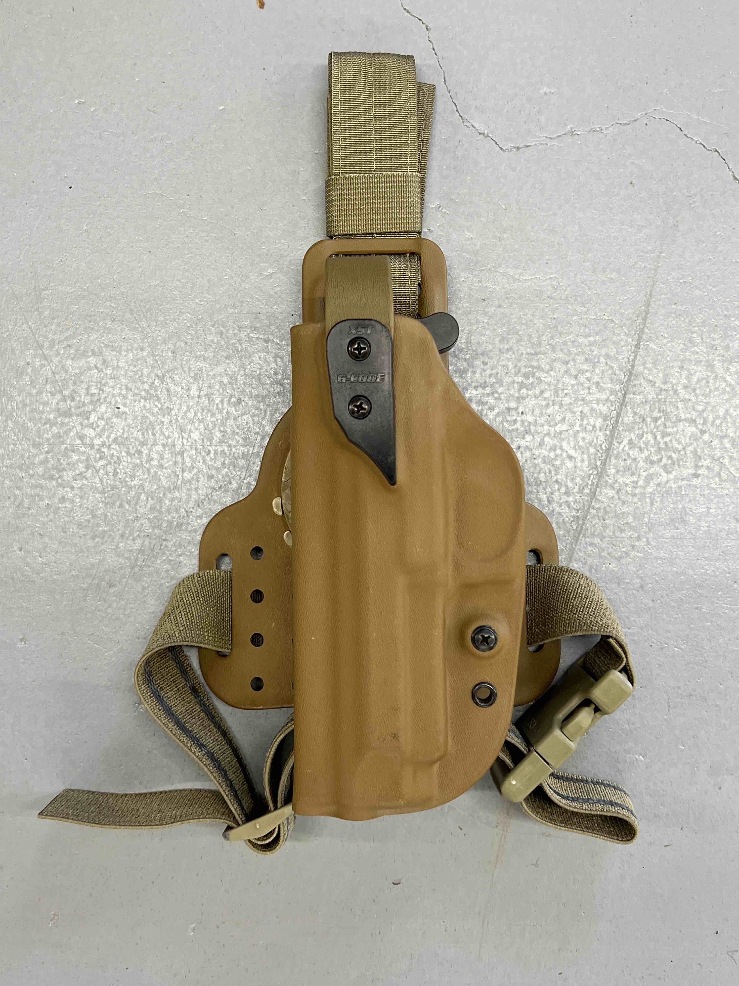 G Code Left Hand Beretta 92 FDE Leg Holster